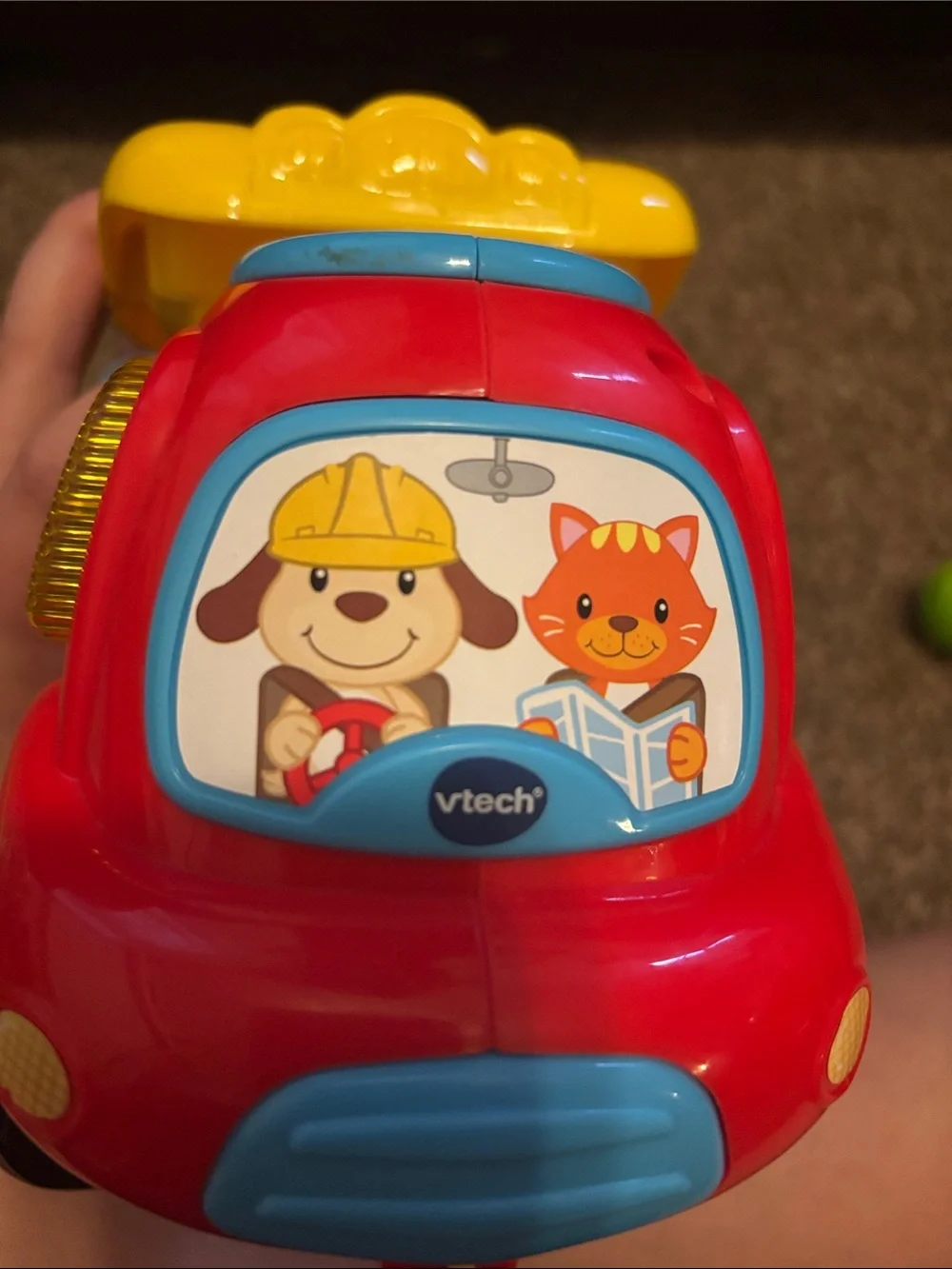 Interactive Yellow & Red Drop-and-Go Kids Dump Truck Toy